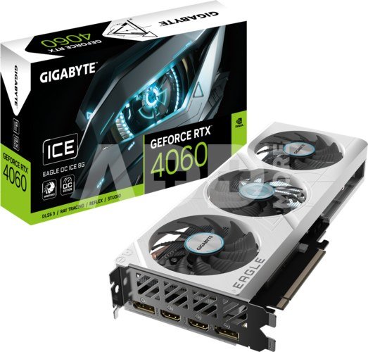 Gigabyte 8 GB | GDDR6 | GeForce RTX 4060 | NVIDIA | Memory clock speed 2505 MHz | GV-N4060EAGLEOC ICE-8GD