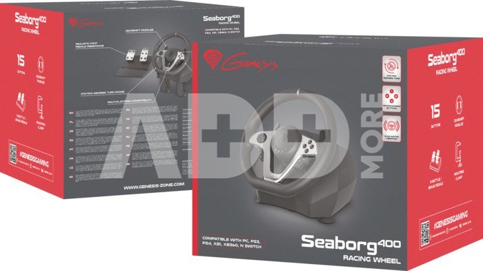 Genesis Driving Wheel Seaborg 400 Silver/Black