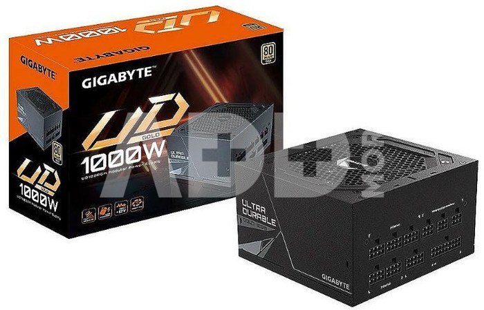 Power Supply|GIGABYTE|1000 Watts|Efficiency 80 PLUS GOLD|MTBF 100000 hours|GP-UD1000GM