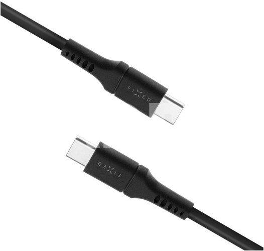 Liquid Silicone Cable USB-C/USB-C, 1.2m, 60W | FIXDLS-CC12-BK | Black