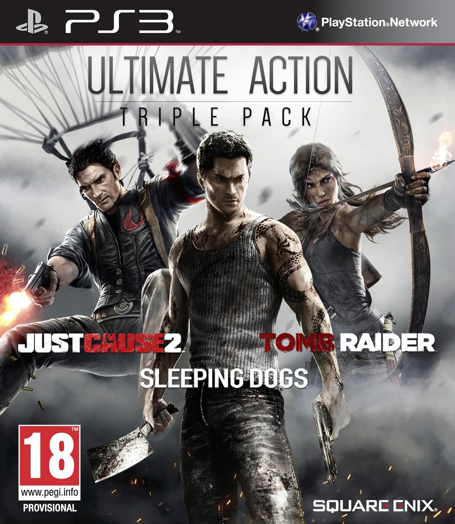 PS3 Ultimate Action Triple Pack: Just Cause 2, Tomb Raider and Sleeping Dogs