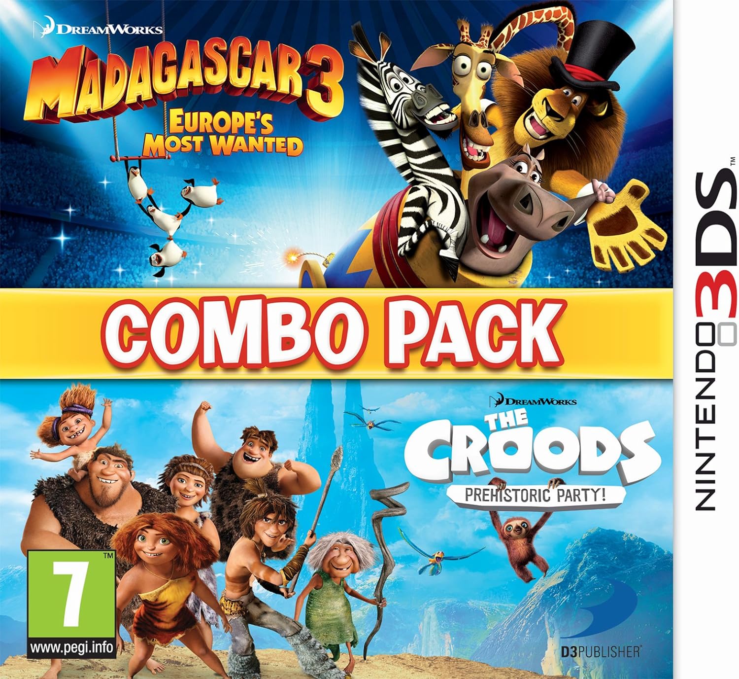 3DS DreamWorks Madagascar 3 and the Croods Double Pack