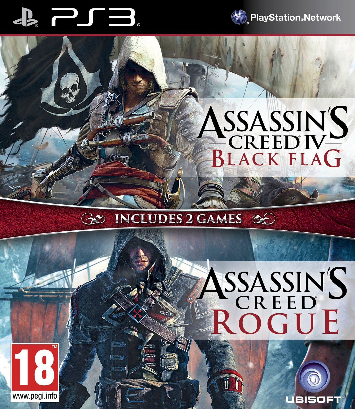 PS3 Assassin's Creed IV: Black Flag and Assassin's Creed: Rogue