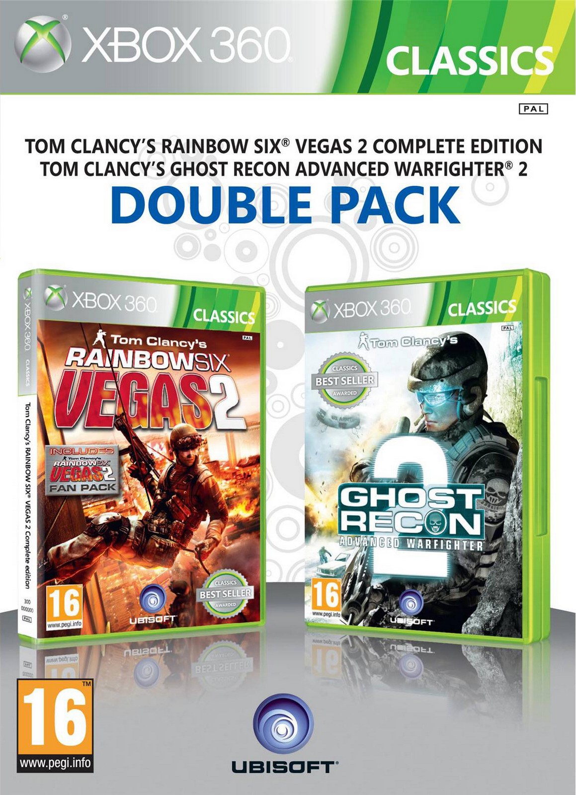 Xbox 360 Tom Clancy's Double Pack: Rainbow Six Vegas 2, Ghost Recon Advanced Warfighter 2