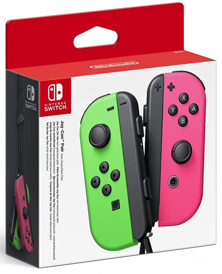 Žaidimų pultai Joy-Con žalias/purpurinis Nintendo Switch žalias/rožinis