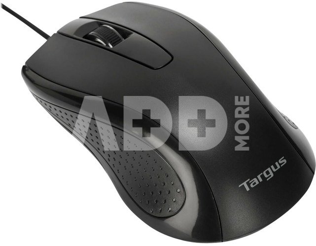 Targus Full-Size Optical Antimicrobial Wired Mouse | Targus Mouse | Full-Size Optical Antimicrobial | Wired | Black