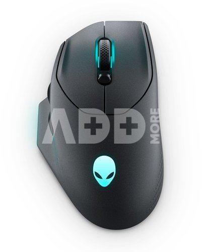 Dell | Gaming Mouse | AW620M | Wired/Wireless | Alienware Wireless Gaming Mouse | Dark Side of the Moon