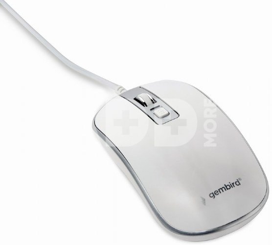 Gembird | Optical USB mouse | MUS-4B-06-WS | Optical mouse | White/Silver