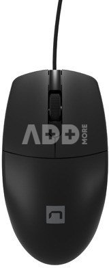 Natec | Mouse | Optical | Wired | Black | Ruff 2