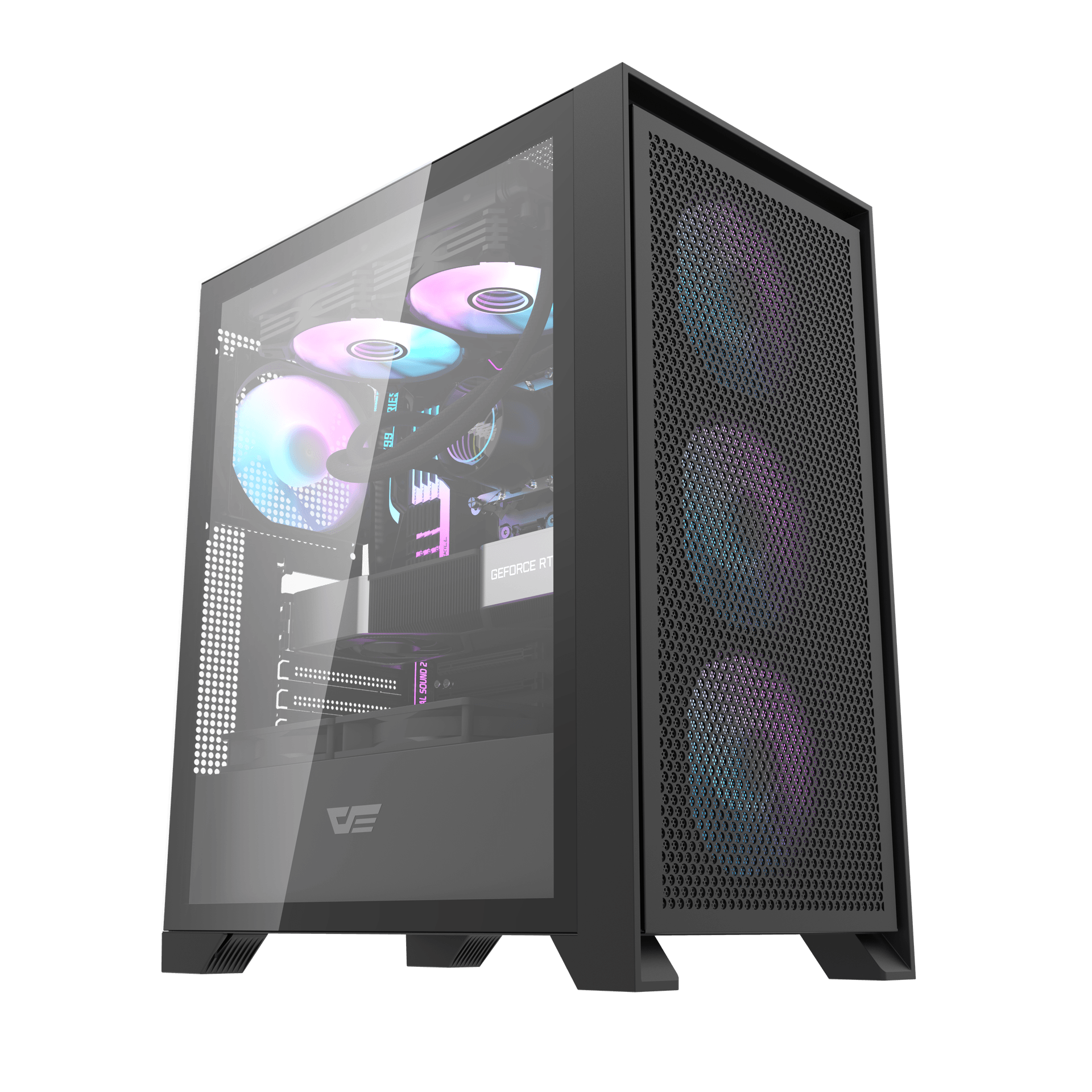 Darkflash DRX70 MESH computer case (black) + 4 RGB fans