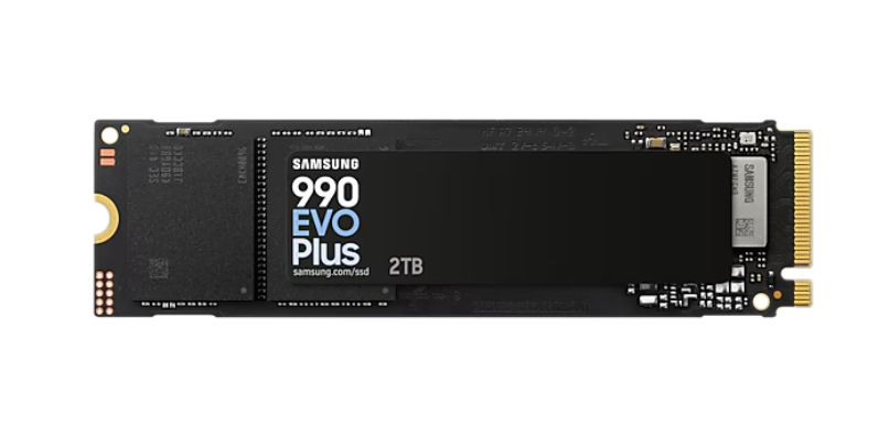 Samsung SSD | 990 EVO Plus | 2000 GB | SSD form factor M.2 2280 | Solid-state drive interface NVMe | Read speed 7250 MB/s | Write speed 6300 MB/s