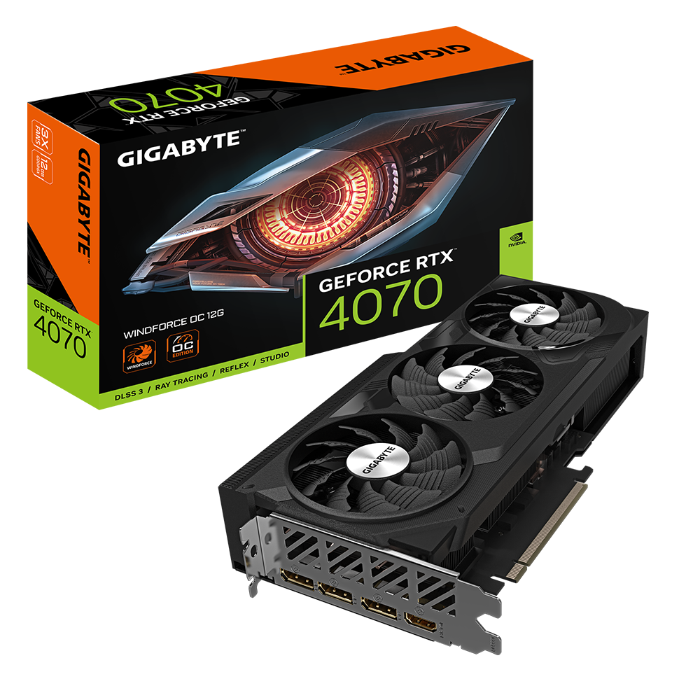 Gigabyte | GV-N4070WF3OC-12GD | NVIDIA | 12 GB | GeForce RTX 4070 | GDDR6X | HDMI ports quantity 1 | PCI-E 4.0