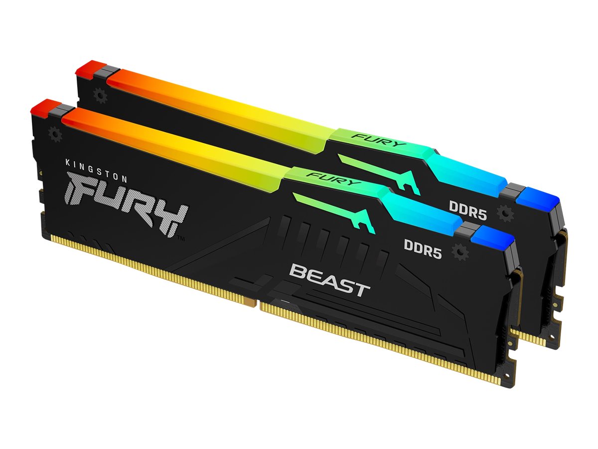 Kingston Fury Beast 16GB DDR5, 6000 MHz, CL36, 288-Pin, DIMM Kit (8GB x 2) | Kingston | 16 GB | DDR5 | 6000 MHz