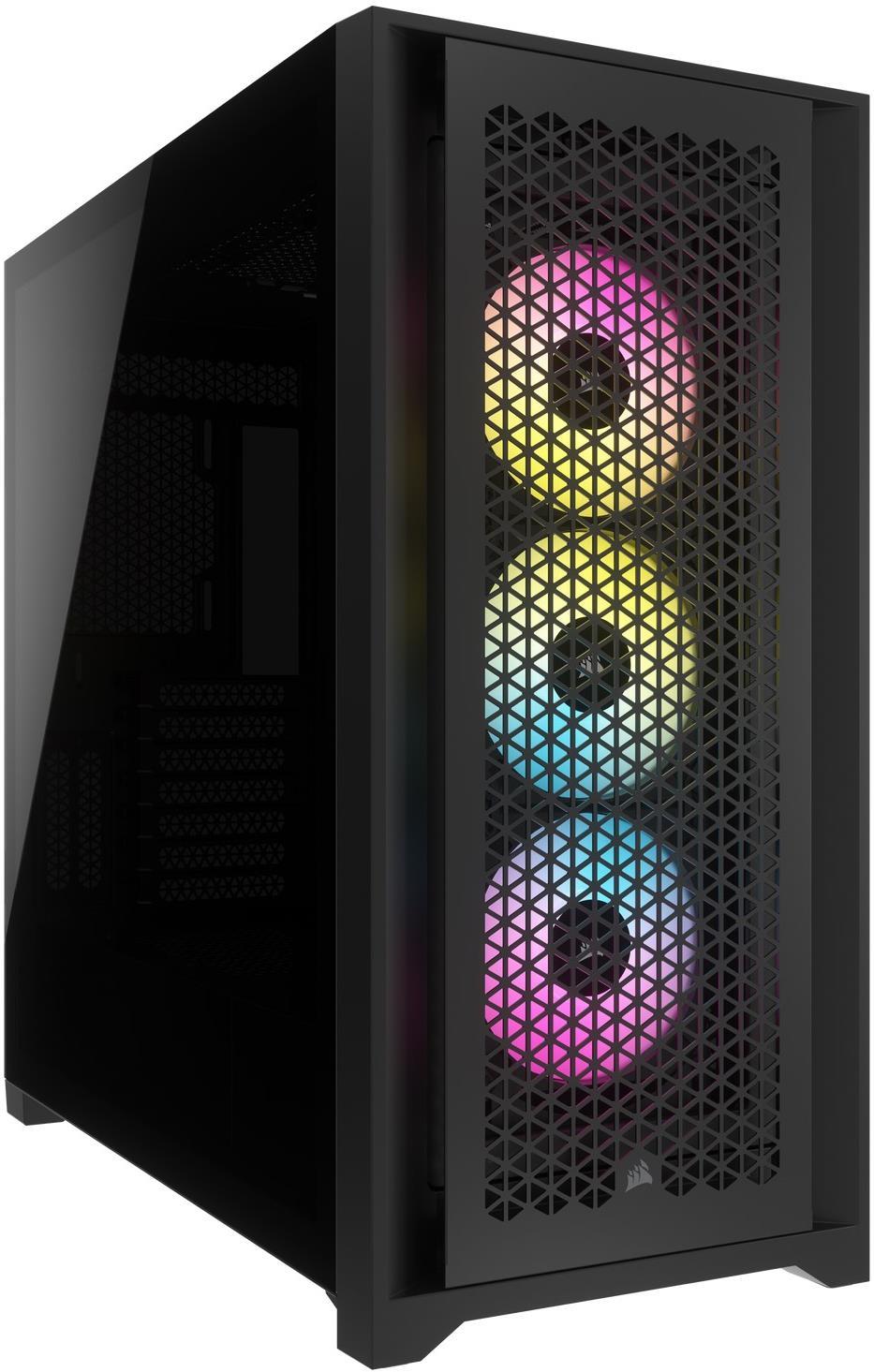 Corsair | Tempered Glass PC Case | iCUE 5000D RGB AIRFLOW | Side window | Black | Mid-Tower | Power supply included No