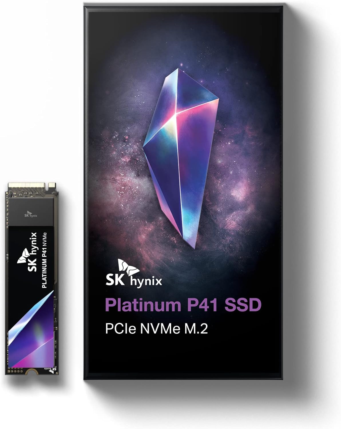 SK Hynix Platinum P41 SSD | 1000 GB | Solid-state drive interface PCIe Gen4x4 | Read speed 7000 MB/s | Write speed 6500 MB/s