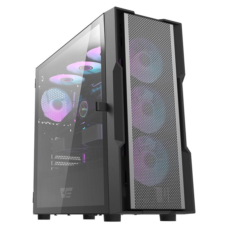 Korpusas DarkFlash DK431 4 ARBG FAN (JUODA)