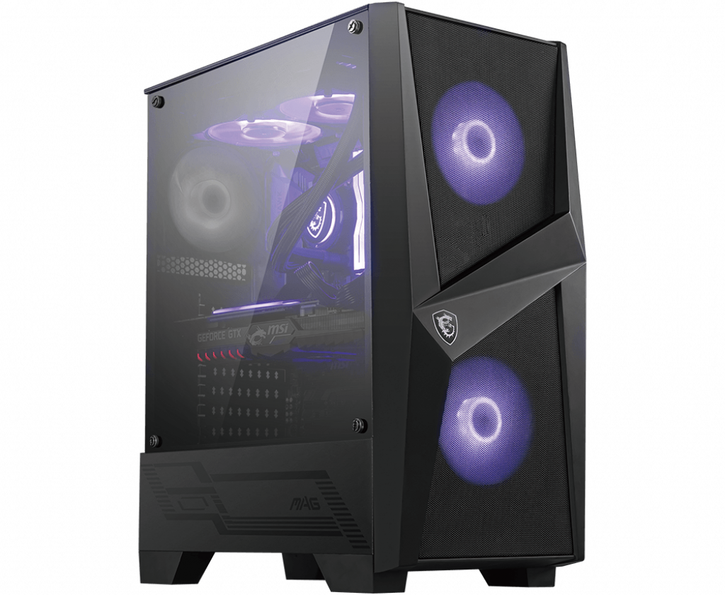 MSI MAG FORGE 100M PC Case, Mid-Tower, USB 3.2, Black | MSI | MAG FORGE 100M | Black | ATX | Power supply included No