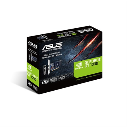 Asus | NVIDIA | 2 GB | GeForce GT 1030 | GDDR5 | HDMI ports quantity 1 | PCI Express 3.0 | Memory clock speed 6008 MHz | Processor frequency 1266 MHz