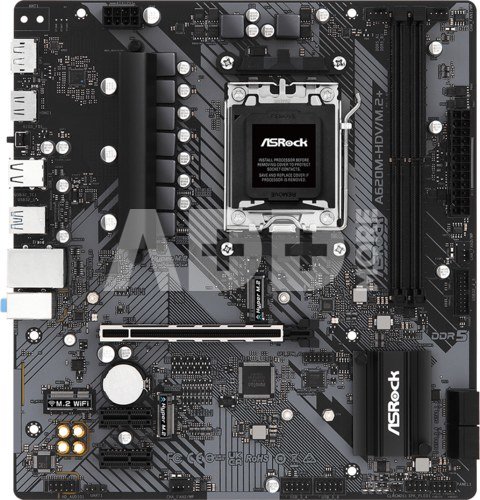ASRock A620M-HDV/M.2+ | Processor family AMD | Processor socket AM5 | DDR5 | Supported hard disk drive interfaces SATA, M.2 | Number of SATA connectors 4