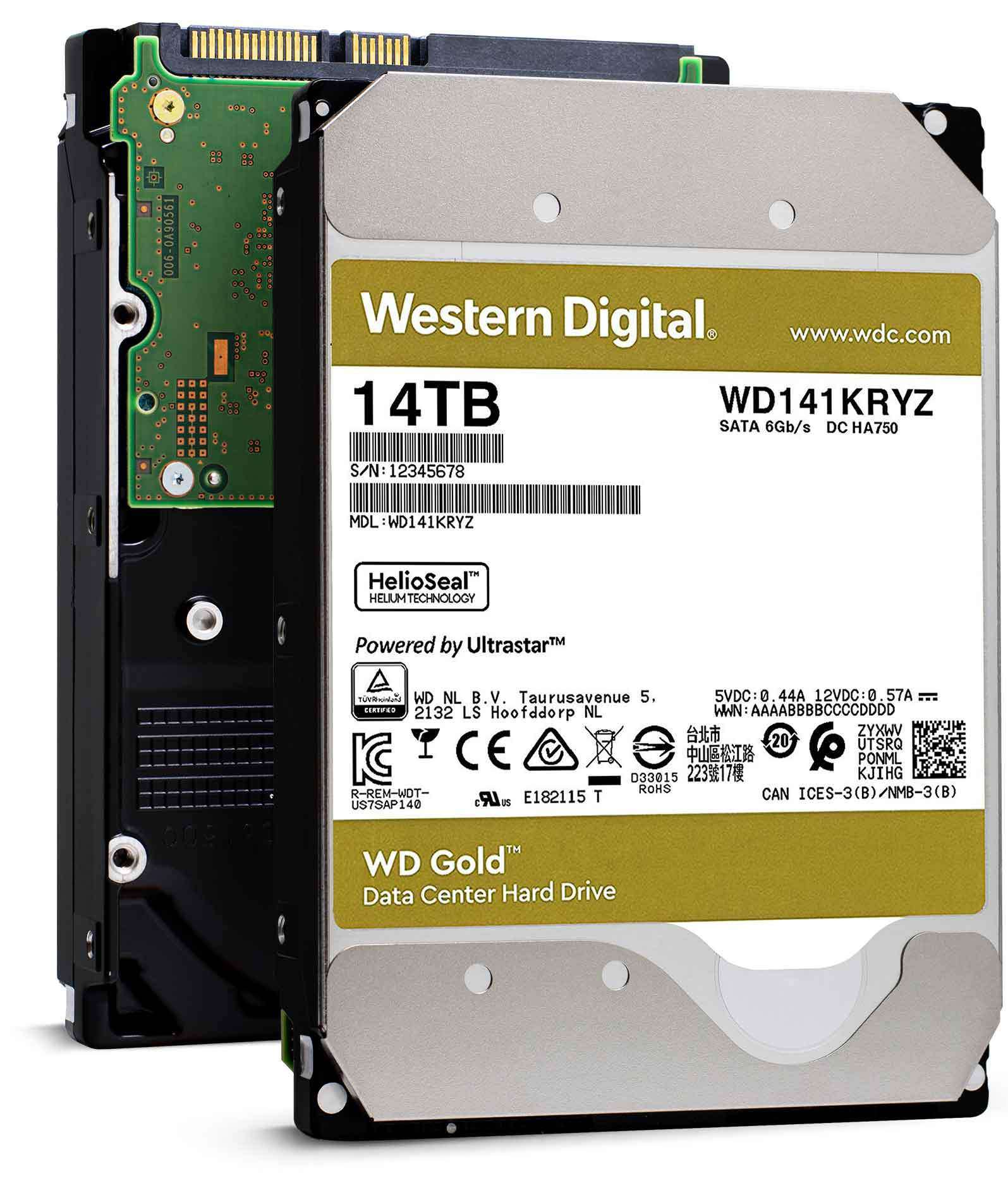 14TB Western DIgital GOLD - Data Center Hard Drive - WD141KRYZ (Atnaujinta)