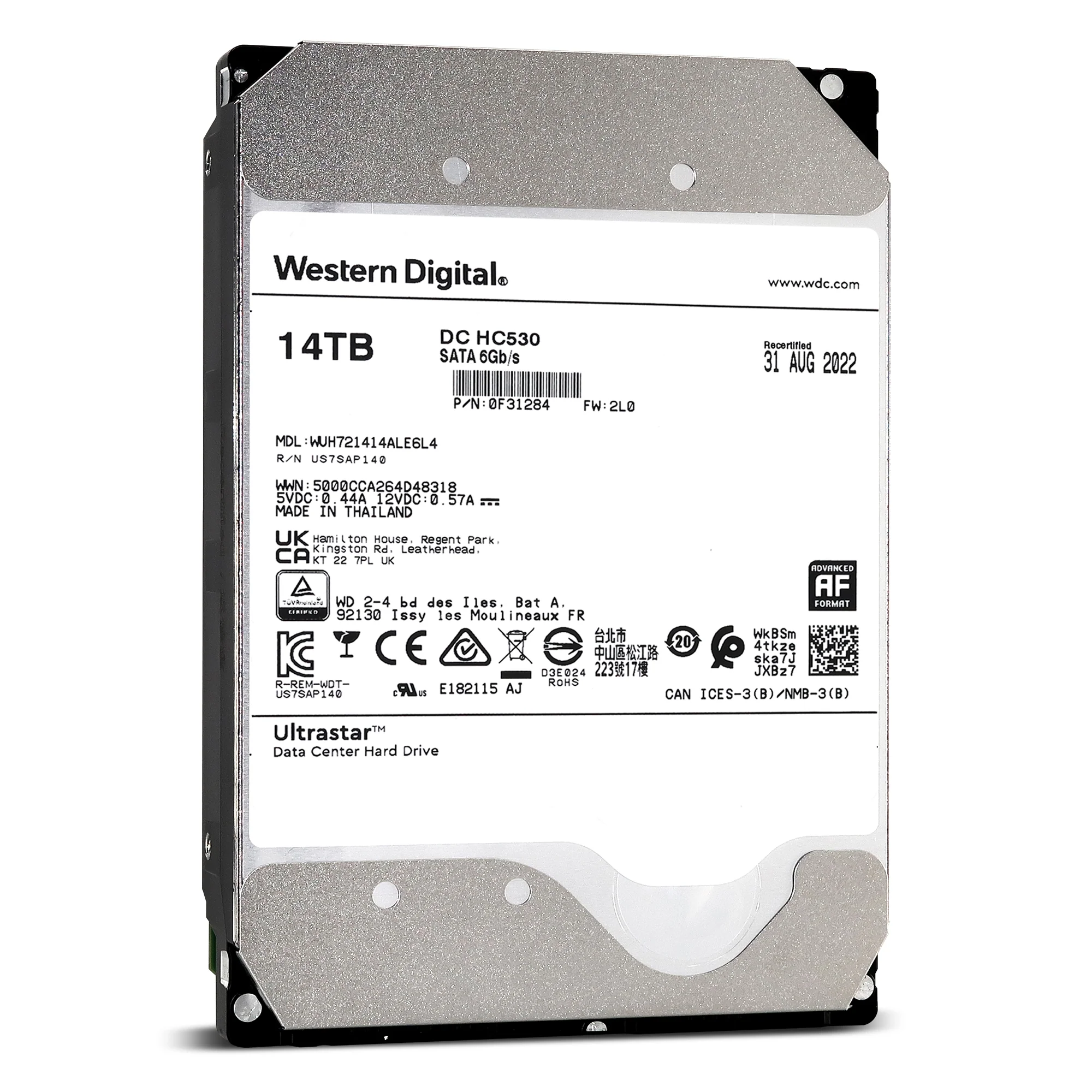 14TB Western DIgital Ultrastar - Data Center Hard Drive - WUH721414ALE6L4 (Atnaujinta)