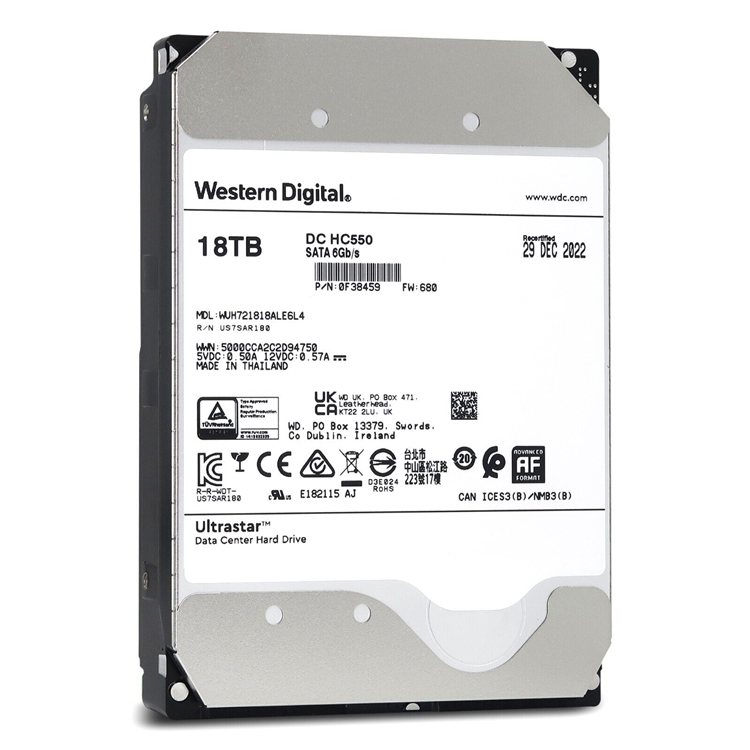 18TB Western DIgital Ultrastar - Data Center Hard Drive - WUH721818ALE6L4 (Atnaujinta)
