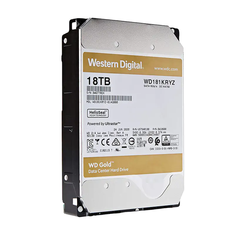 18TB Western DIgital GOLD - Data Center Hard Drive - WD181KRYZ (Atnaujinta)