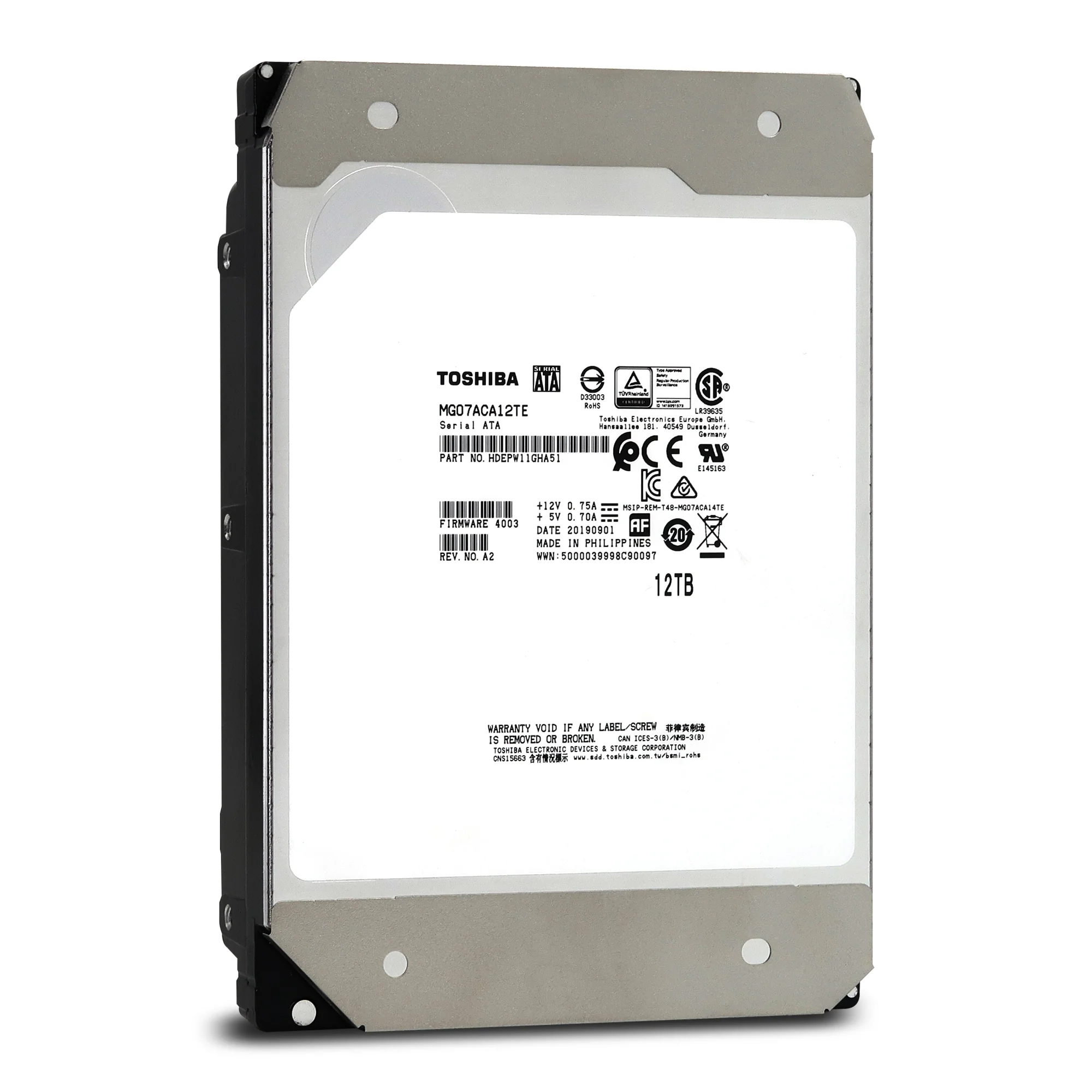 12TB Toshiba - Enterprise Capacity - MG07ACA12TE - (Atnaujinta)