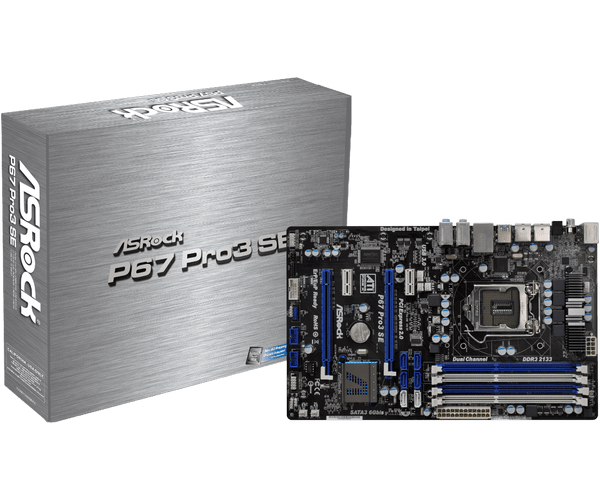 Pagrindinė plokštė ASROCK P67 PRO 3 SE (Atnaujinta)