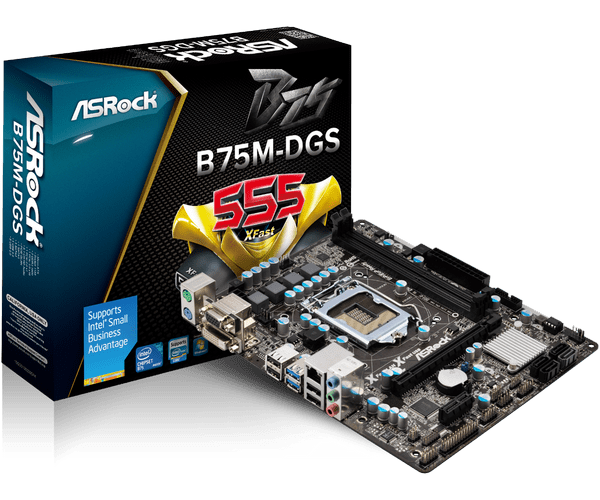 Pagrindinė plokštė ASROCK B75M-DGS (Atnaujinta)