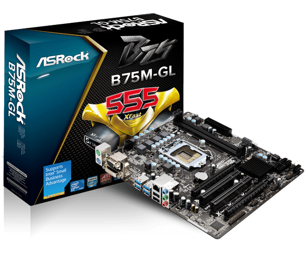 Pagrindinė plokštė ASROCK B75M-GL (Atnaujinta)