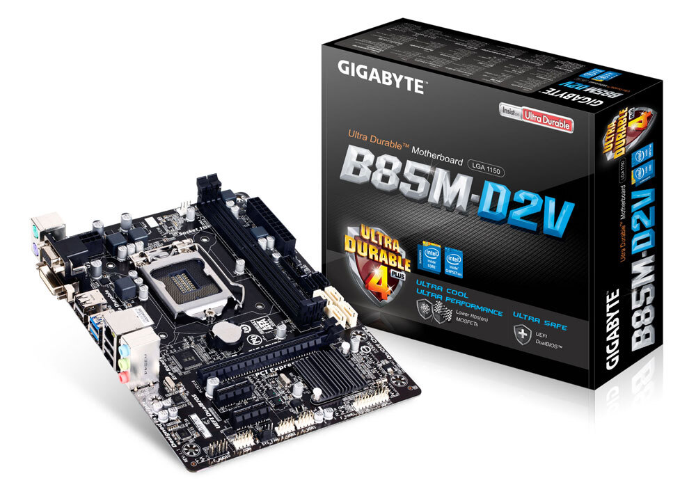 Pagrindinė plokštė GIGABYTE B85M-D2V (Atnaujinta)