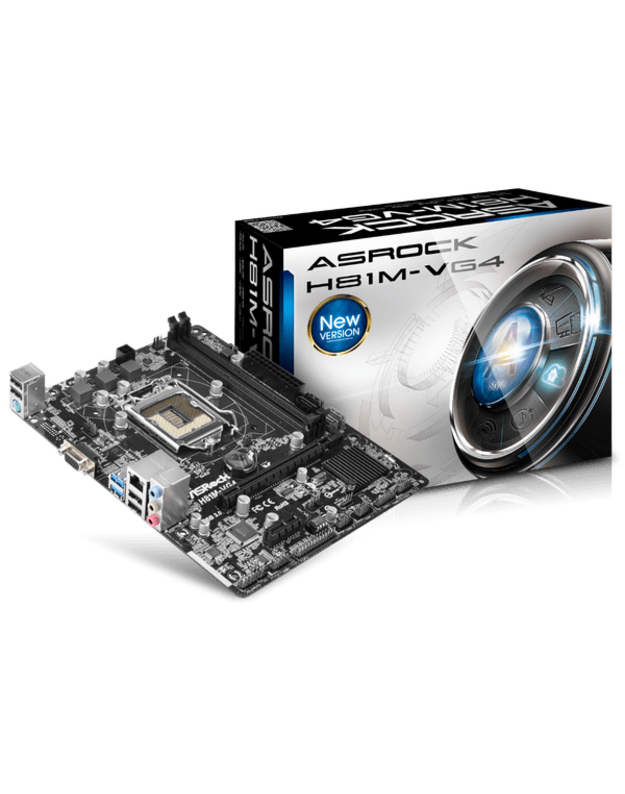 Pagrindinė plokštė ASROCK H81M-VG4 (Atnaujinta)