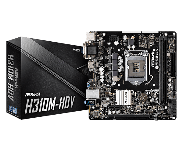 Pagrindinė plokštė ASROCK H310-HDV (Atnaujinta)