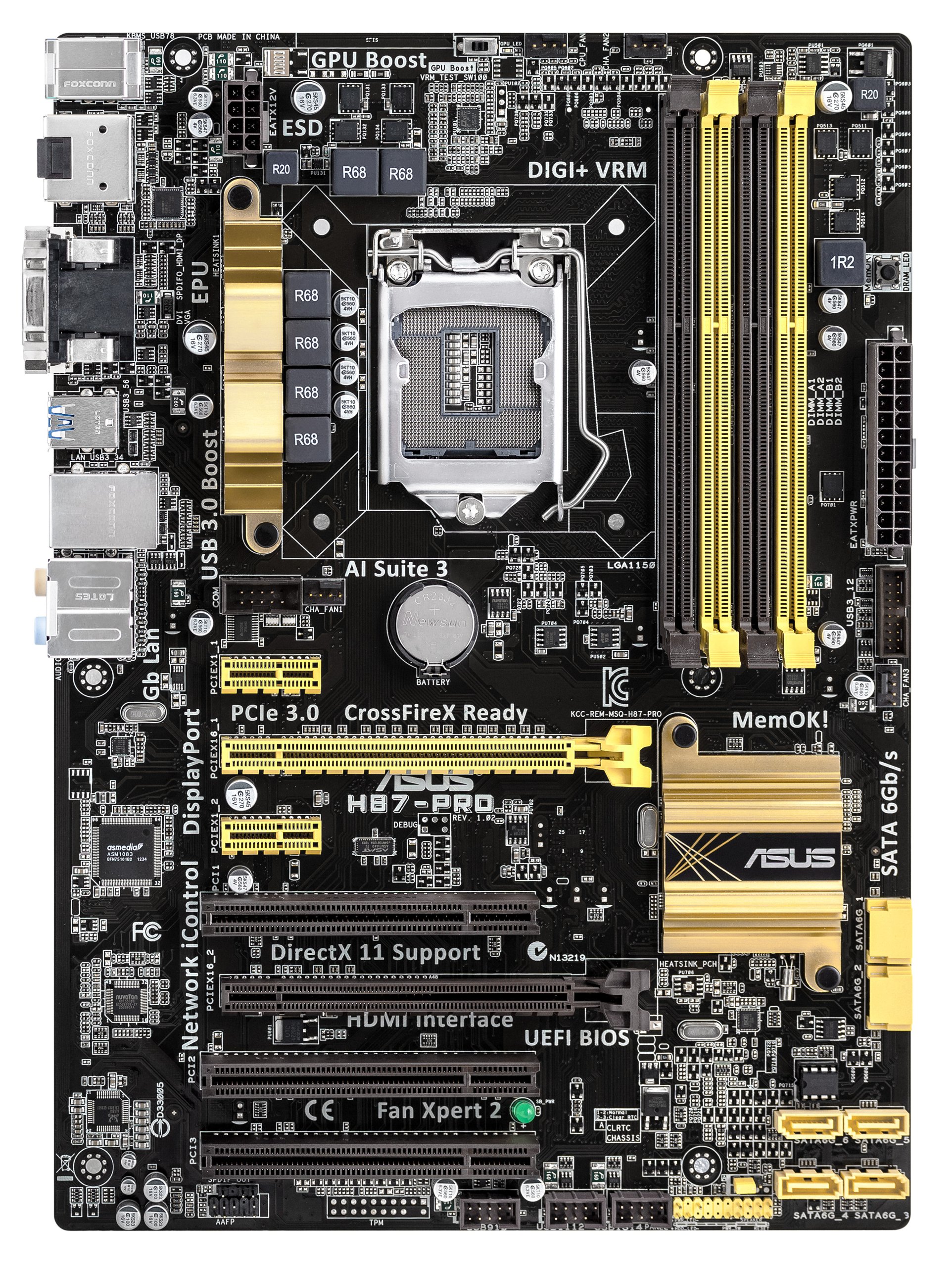 Pagrindinė plokštė ASUS H87-PRO (Atnaujinta)