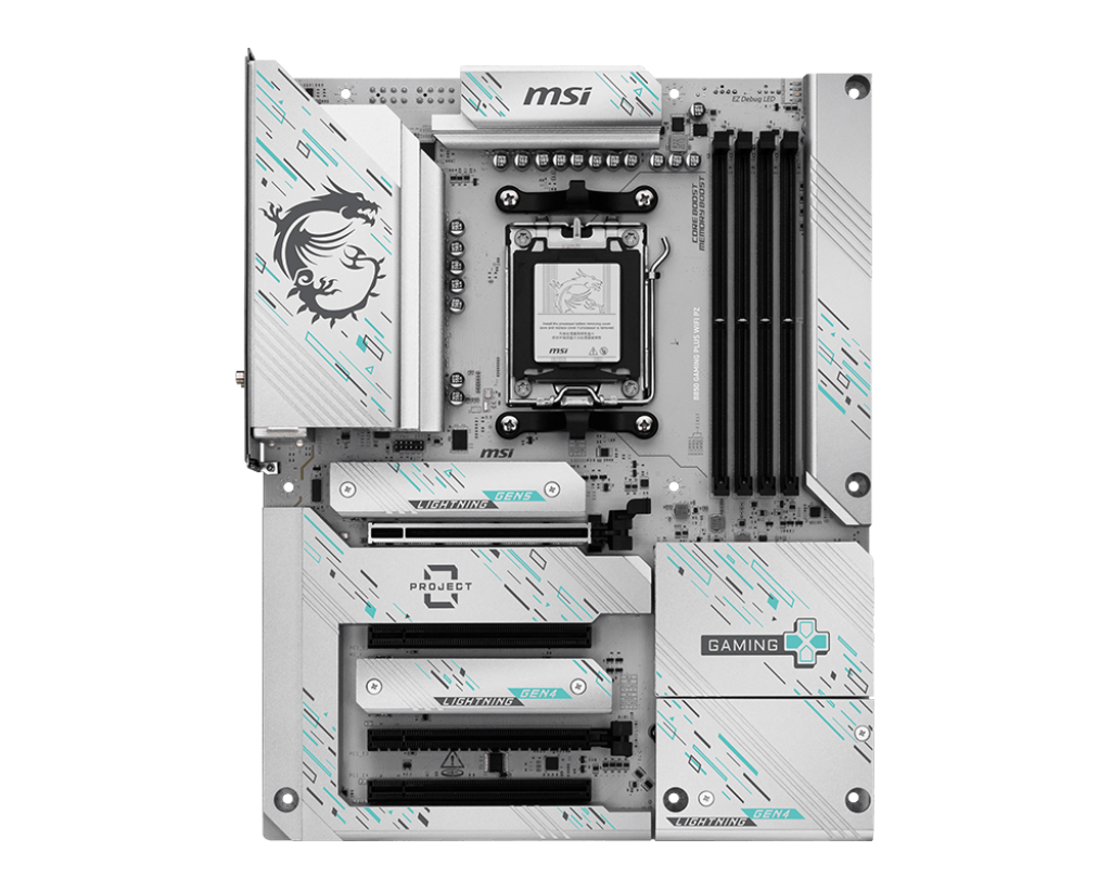 MSI B850 GAMING PLUS WIFI PZ | Processor family AMD B850 | Processor socket AM5 | DDR5 | Supported hard disk drive interfaces SATA, M.2 | Number of SATA connectors 4