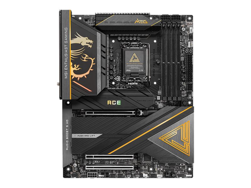 MSI MEG Z890 ACE | Processor family Intel | Processor socket LGA1851 | Supported hard disk drive interfaces SATA, M.2 | Number of SATA connectors 4