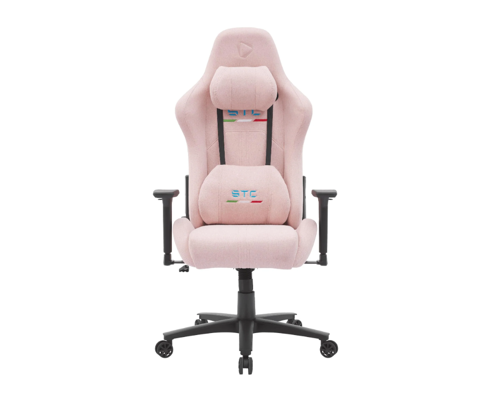 Onex Short Pile Linen; Metal; Nylon base | Gaming Chairs | STC Snug L Series | Pink