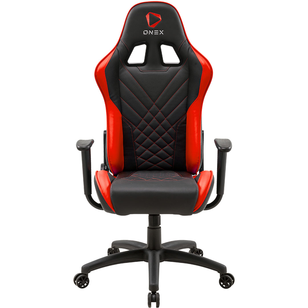 Onex PVC; Nylon caster; Metal | Onex | Gaming chair | GX220 AIR Series | Black/Red