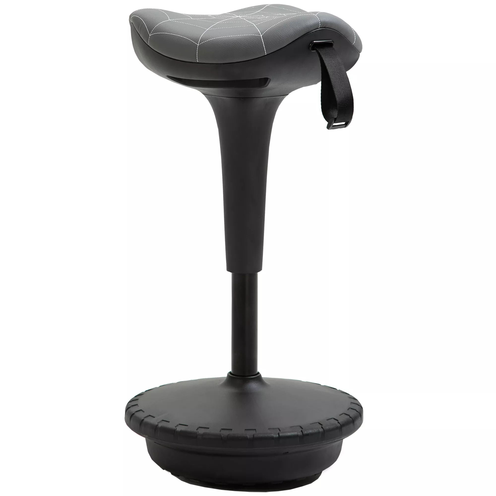 Vinsetto biuro kėdė su pasukimo funkcija, ergonomiška, reguliuojamo aukščio 65,5-83,5 cm, 120° pakreipiama, pilkos spalvos