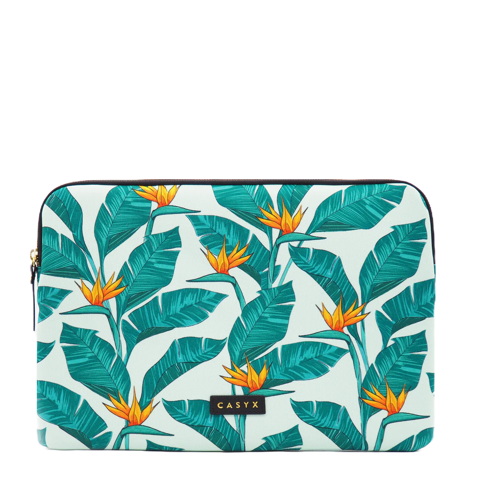 Casyx | SLVS-000008 | Casyx for MacBook | Fits up to size 13 ”/14 " | Sleeve | Birds of Paradise | Waterproof