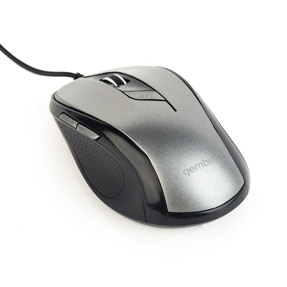 Pelė Gembird Mouse MUS-6B-01-BG USB, Wired, No, Standard, No, Black/ Space Grey