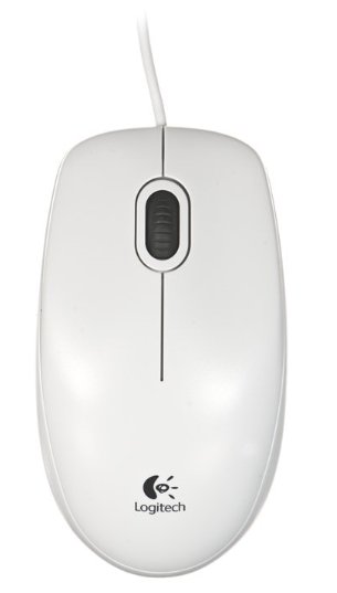 Pelė LOGITECH B100 laidinė USB, balta