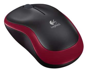 Pelė LOGITECH M185, bevielė, raudona