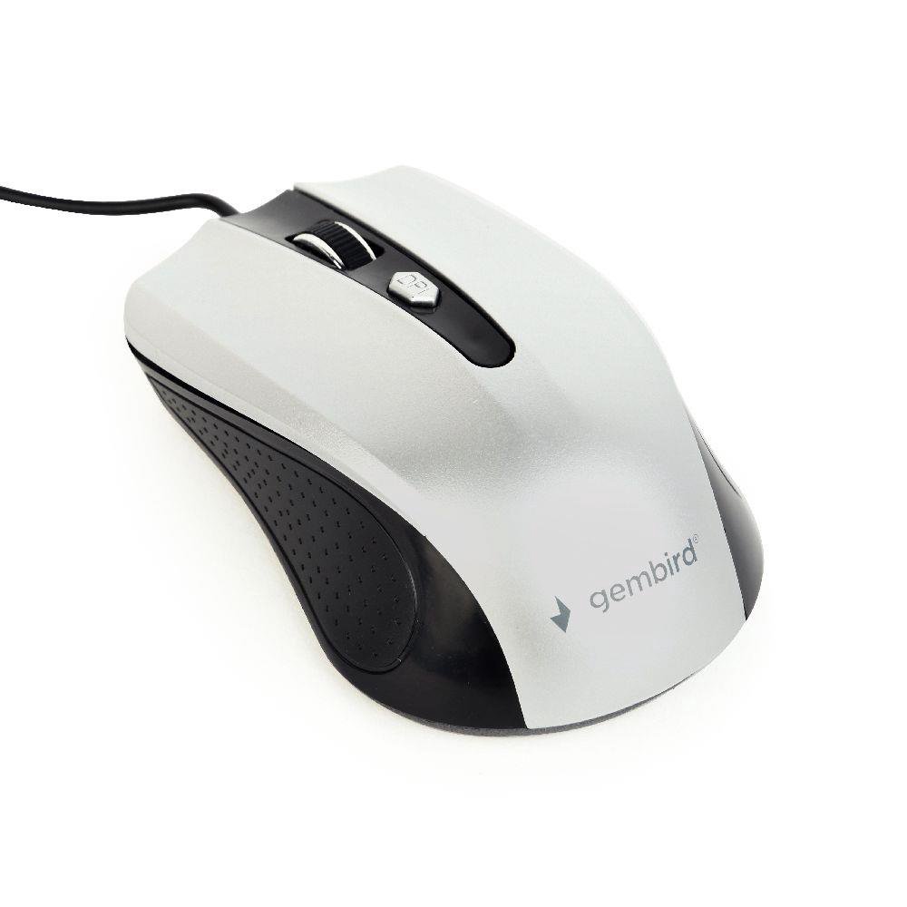 Pelė Gembird  Mouse  MUS-4B-01-BS  Standard  USB  Black/ silver