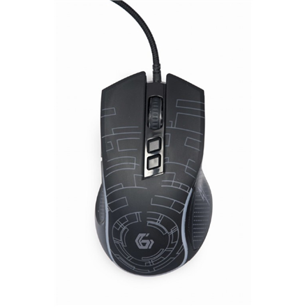 Pelė Gembird USB LED Gaming MUS-6B-GRAFIX-01 Black