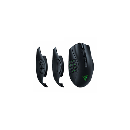 Pelė RAZER Naga V2 Pro Gaming Mouse, RGB LED light, 2.4GHz, Bluetooth, Wireless, Black