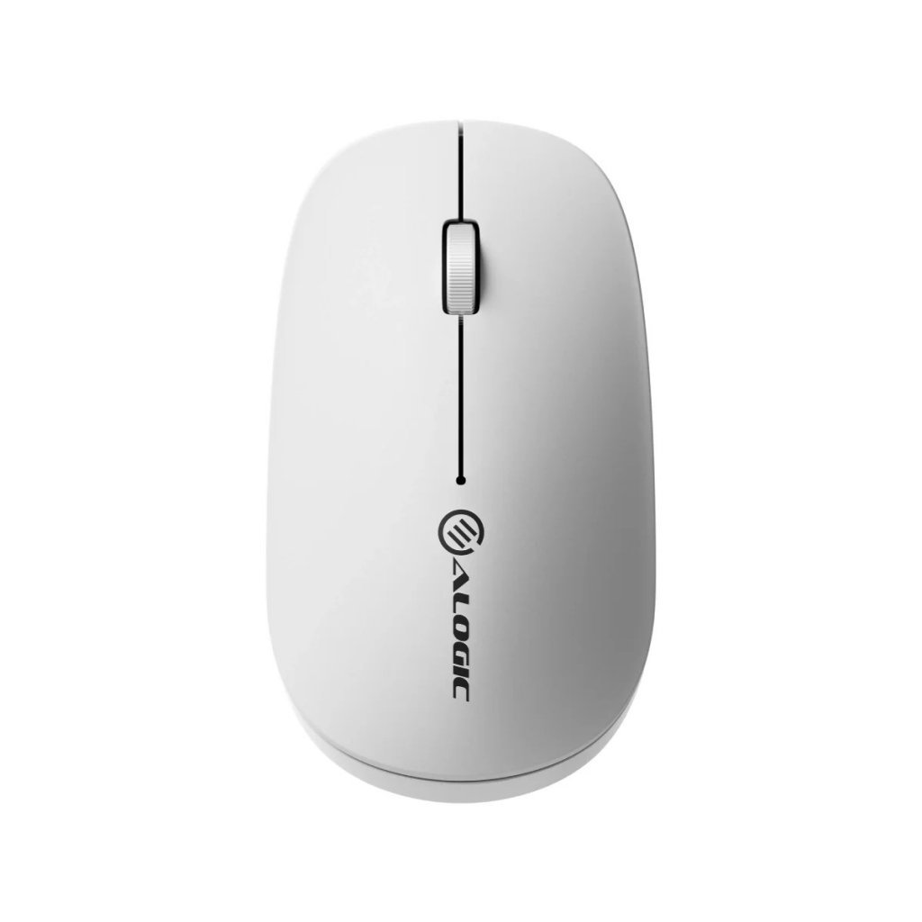 ALOGIC Echelon Bluetooth USB-C Rechargeable 4 Keys Mouse - White