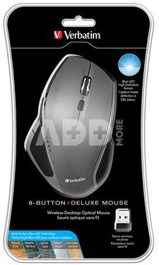 Verbatim Wireless Desktop Mouse Deluxe 8 Button Blue LED