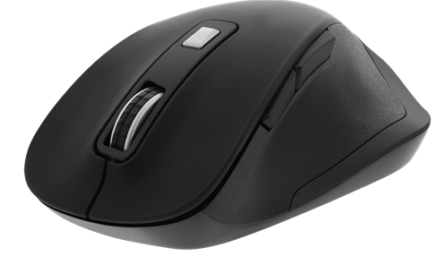 Pelė DELTACO OFFICE ergonomiška belaidė, 800/1200/1600/2000/2400 DPI, juoda / DELO-0310